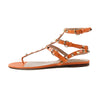 Rockstud Leather Flat Sandals