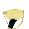 Quilted Calfskin Yellow Belt Bag GHW