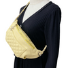 Quilted Calfskin Yellow Belt Bag GHW