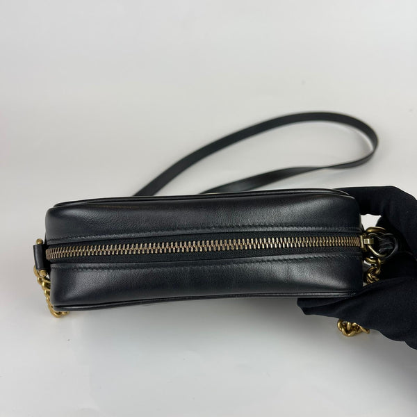 Gucci Small GG Marmont Camera Bag in Black with GHW Bag Religion