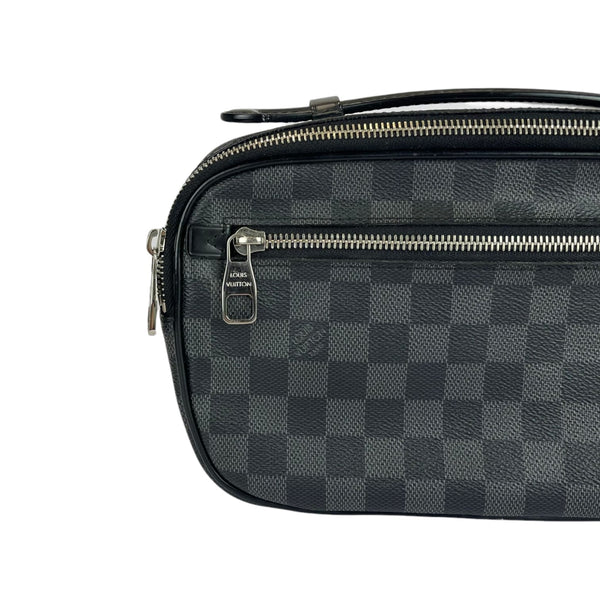 Louis Vuitton Black Damier Graphite Ambler Grey Cloth ref.965631 - Joli  Closet