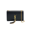 Kate Tassel Smooth Leather Black SHW