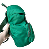 Tessuto Nylon Double Pocket Backpack Green