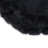 Silver Fox Fur Poncho Black M-L