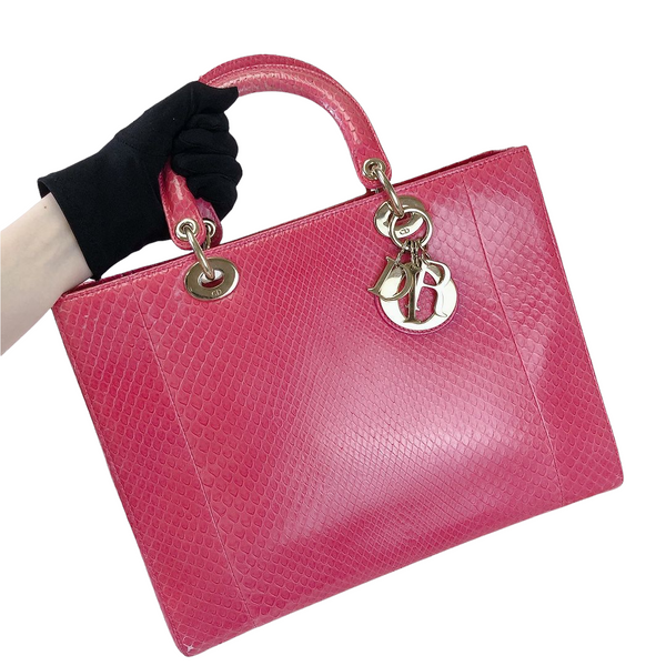 Pink christian 2025 dior handbag