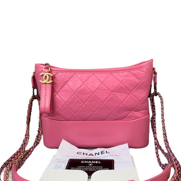 Gabrielle Hobo Calfskin Medium Pink – Bag Religion
