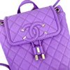 Filigree Backpack Caviar Black Purple GHW