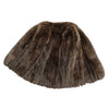 Blue Fox Fur Coat in Brown M