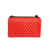 New Medium Boy Chevron Quilted Calf Coral RHW