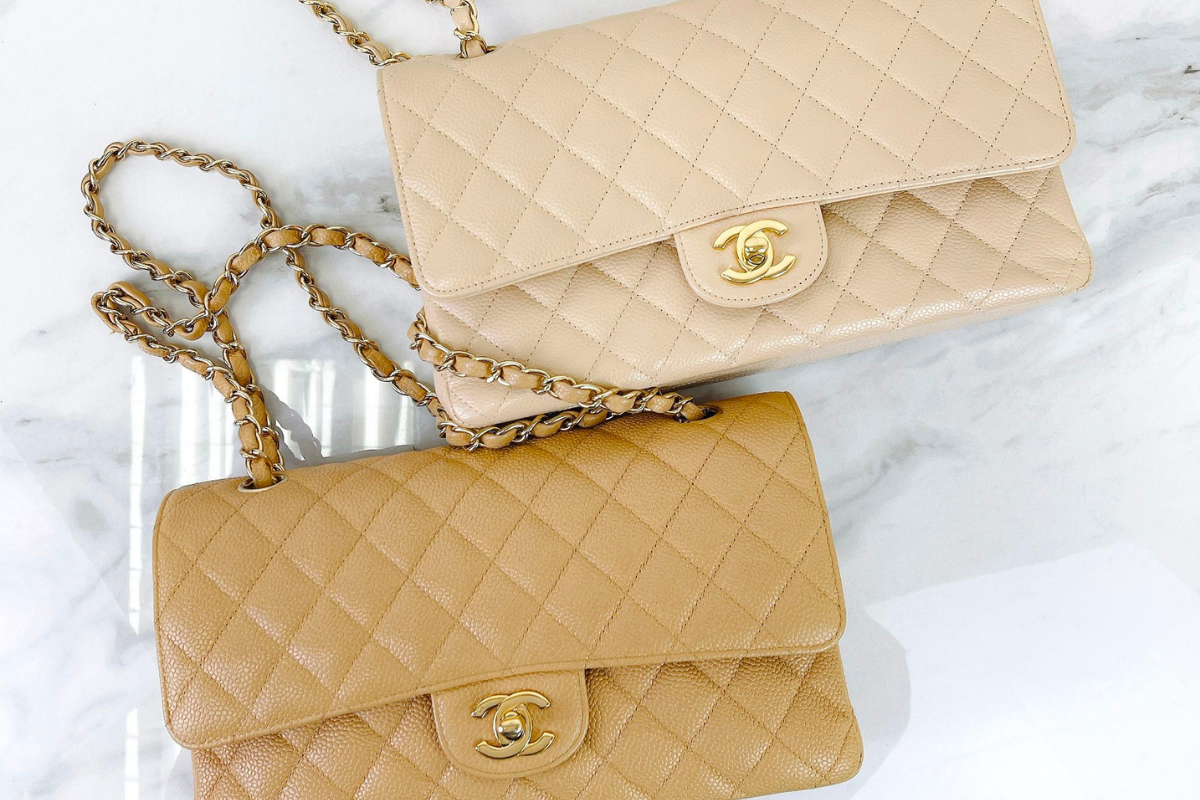 Chanel Medium Flap Bag Gold Ivory Limited Edition