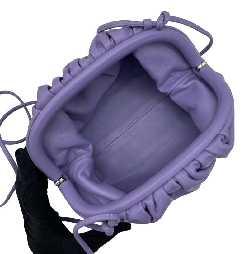 Mini Pouch Leather Purple