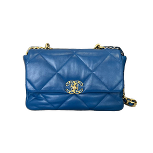 Medium Chanel 19 Goatskin Blue