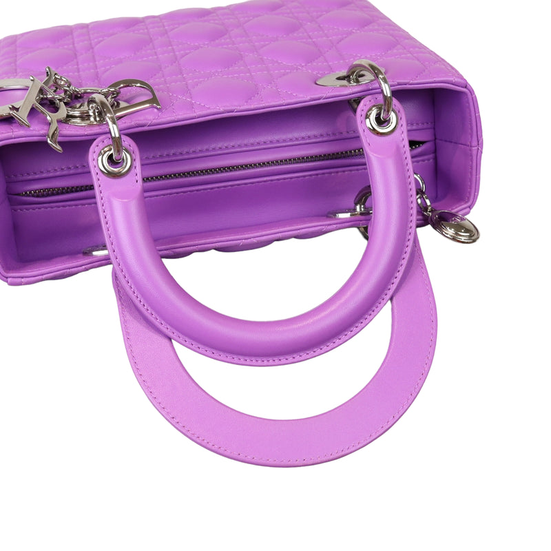 Medium Lady Dior Lambskin Purple SHW