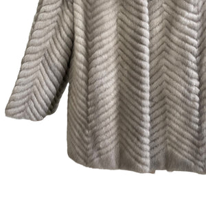 Mink Fur Ladies Coat Grey XS-S