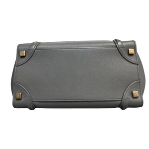 Luggage Micro Drummed Calfskin Grey GHW