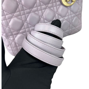 Lambskin Lady Dior Medium Lilac GHW