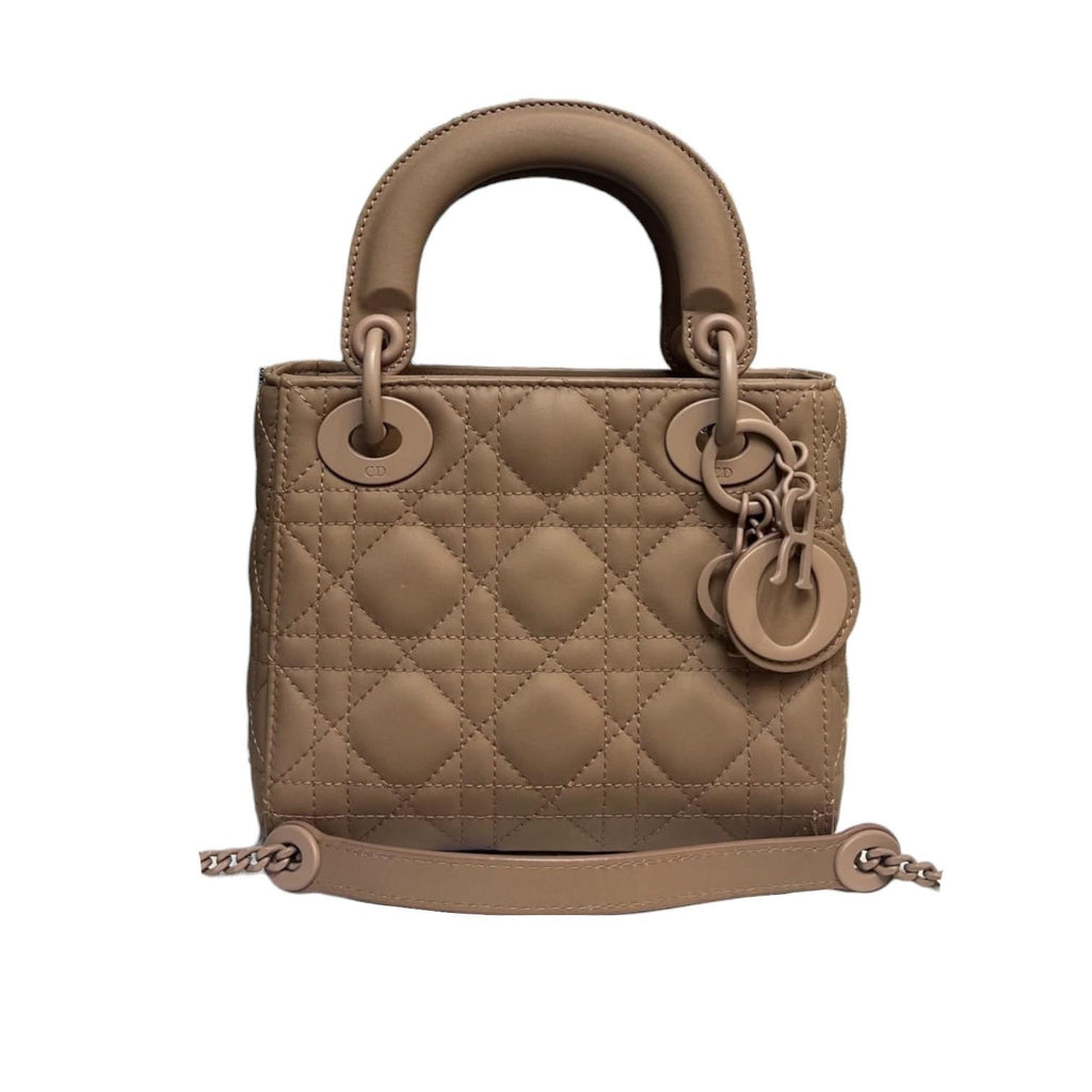 Lady Dior Mini Ultra Matte Calfskin Beige