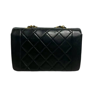 Small Classic Diana Black Lambskin GHW