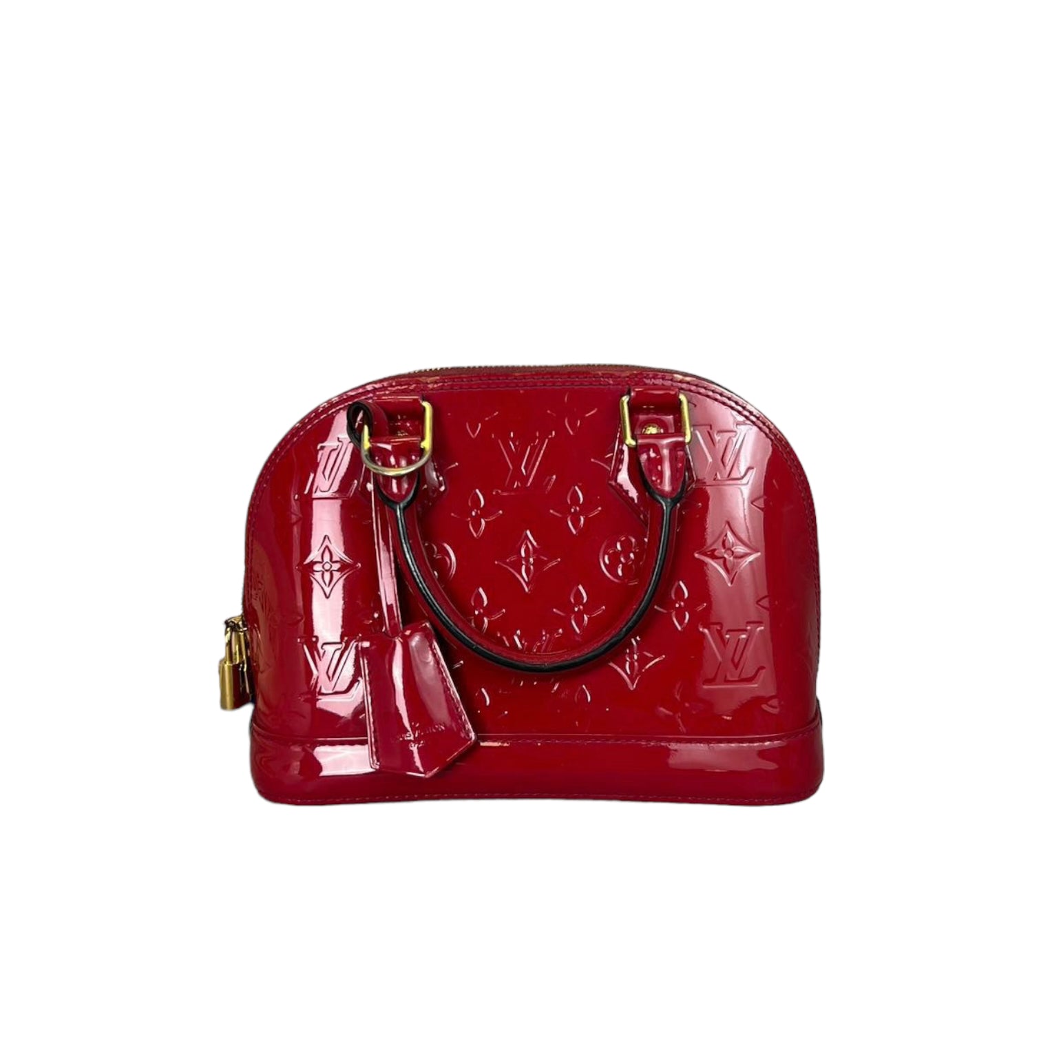 Louis Vuitton Red Monogram Vernis Mini Alma BB Crossbody Bag For