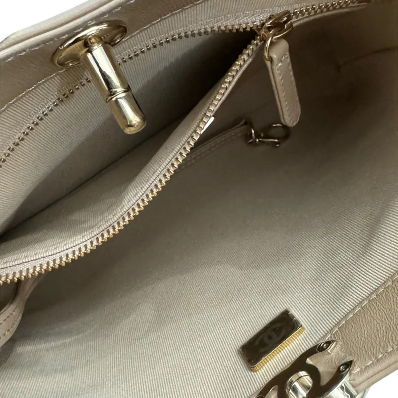 31 Shopping Tote Mini Crumpled Lambskin Dark Beige GHW