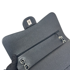 Double Flap Jumbo Caviar Quilted Black SHW