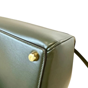 16 Top Handle Medium Satinated Calfskin Green GHW