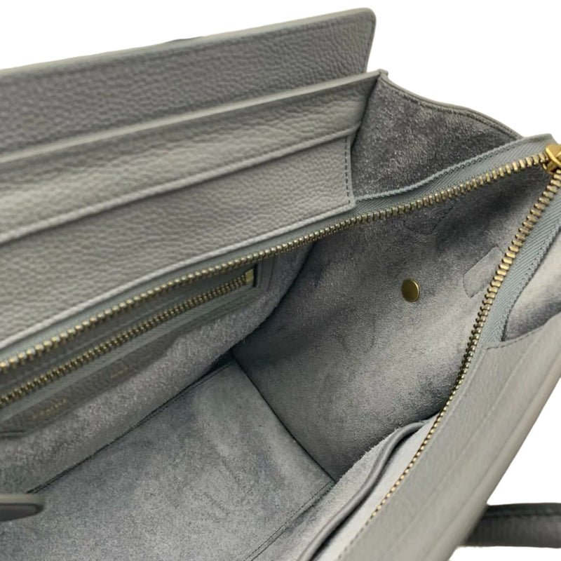 Micro Luggage Drummed Calfskin Grey GHW