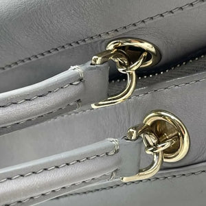 Enamel CC Vanity Bowling Caviar Quilted Grey GHW