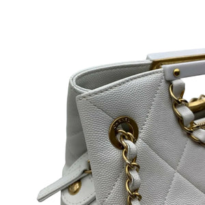 Limited Edition Chain Tote Leather White GHW