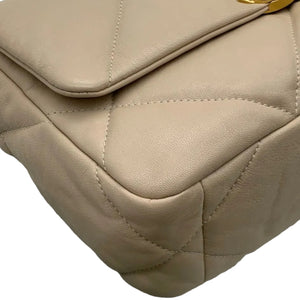 Lambskin Quilted Chanel 19 Flap Small Beige MHW