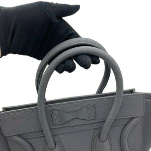 Micro Luggage Drummed Calfskin Grey GHW