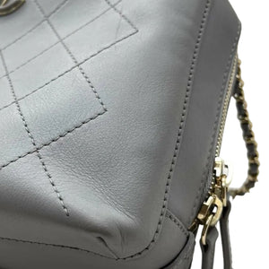 Enamel CC Vanity Bowling Caviar Quilted Grey GHW