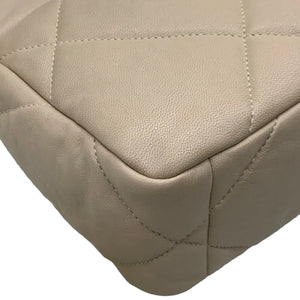 Lambskin Quilted Chanel 19 Flap Small Beige MHW