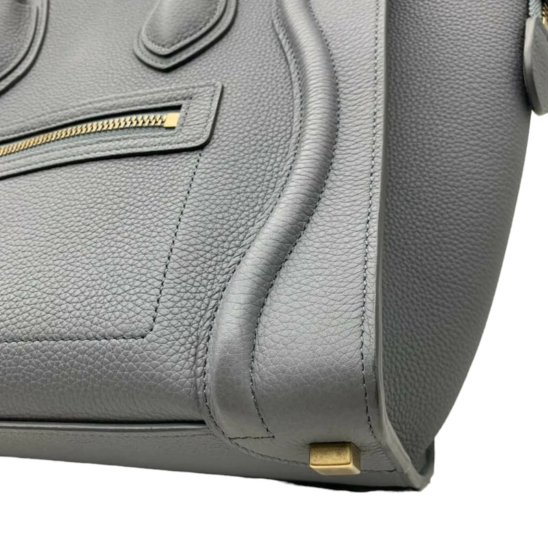 Micro Luggage Drummed Calfskin Grey GHW