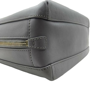 Enamel CC Vanity Bowling Caviar Quilted Grey GHW