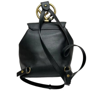 Fendi F is Fendi Drawstring Backpack Vitello Cruise Black GHW