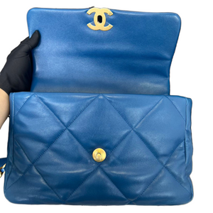 Medium Chanel 19 Goatskin Blue