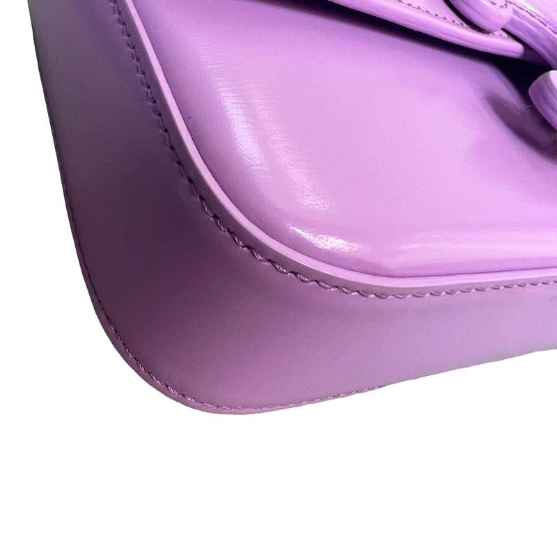 Shiny Calfskin Cuir Triomphe Chain Bag Purple GHW