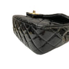 Coco Hearts Square Flap Small Patent Enamel Black GHW