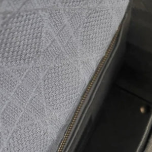 Lady D-Lite Medium Canvas Embroidered Cannage Grey GHW