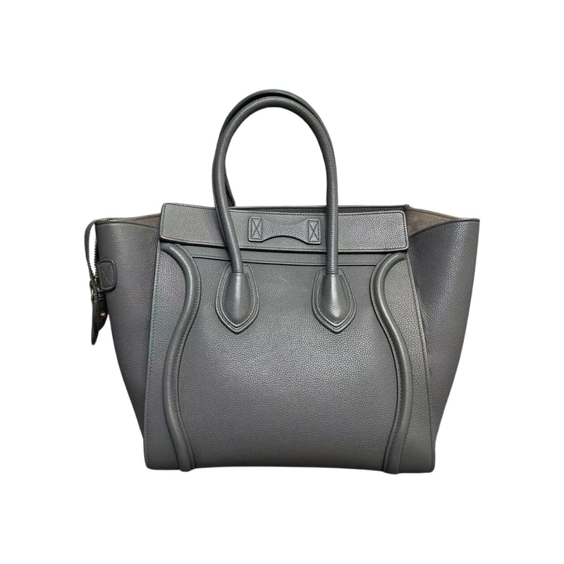 Luggage Micro Drummed Calfskin Grey GHW