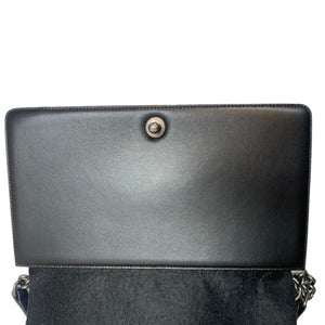 New Medium Boy Flap Lambskin Quilted Black RHW