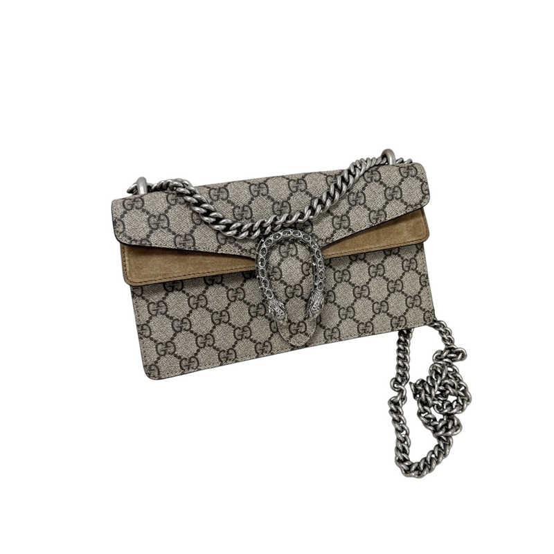 Dionysus Small Shoulder GG Supreme Monogram Taupe RHW