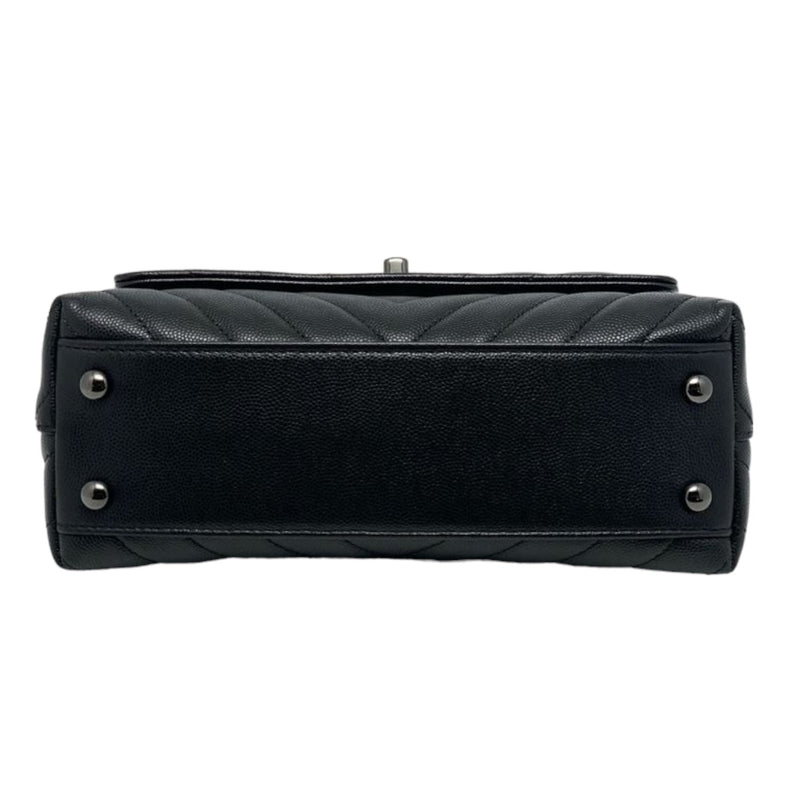 Small Coco Handle Flap Caviar Black BHW