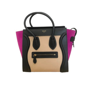 Micro Luggage Tote Grained Calfskin Tri-Color GHW