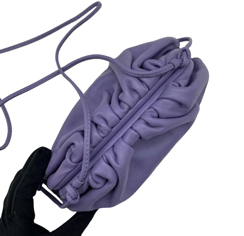 Mini Pouch Leather Purple