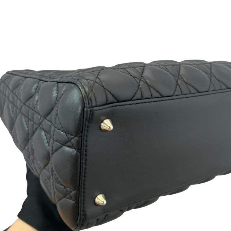 Classic Lambskin Medium Lady Dior Black SHW