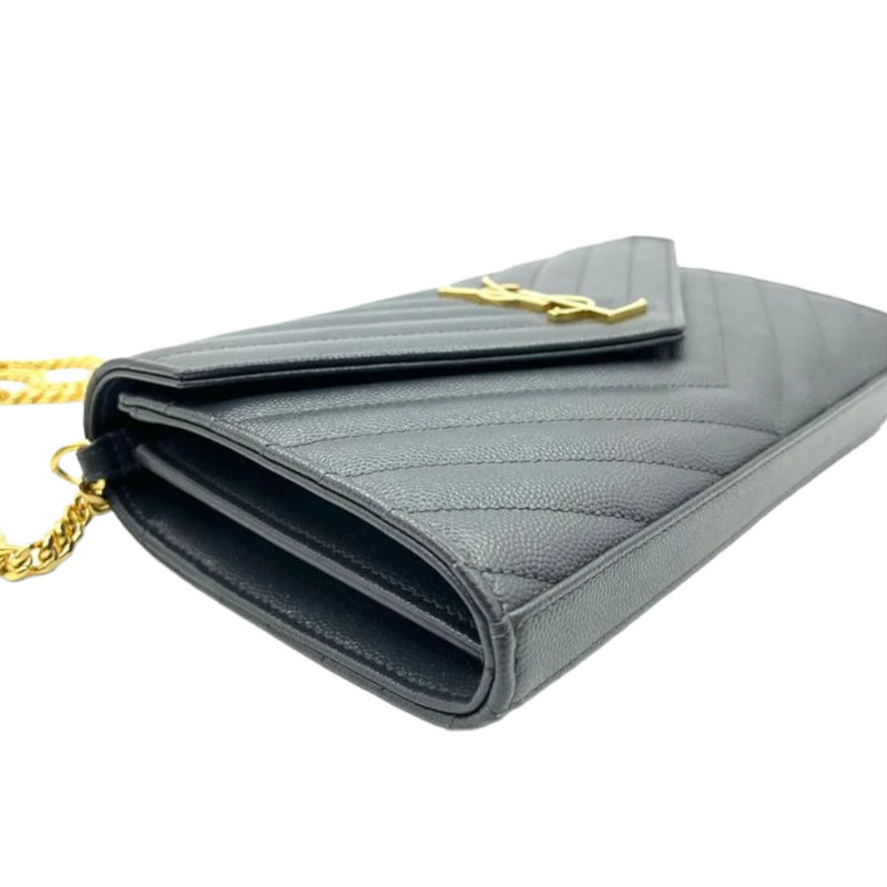 Bag Crush: Saint Laurent Chevron Monogram College Chain Wallet Bag