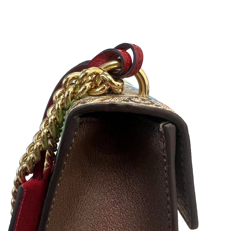 Small Padlock Shoulder GG Supreme Monogram Tian Beige Multicolor