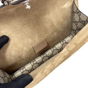 Dionysus Small Shoulder GG Supreme Monogram Taupe RHW